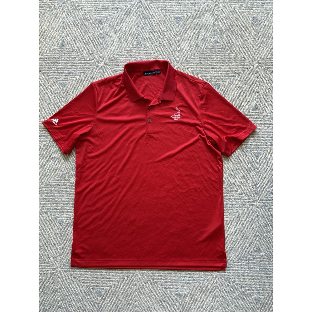 Adidas Pinehurst‎ Country Club Polo Shirt - Red/White - XL